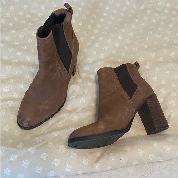 Franco Sarto Women's Brown  Ankle Boots size 7 Fall Winter Heel booties - Picture 1 of 8